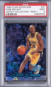 1996-97 Flair Showcase Legacy Collection Row 1 #31 Kobe Bryant Rookie Card (#139/150) – PSA MINT 9